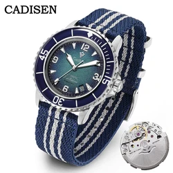 CADISEN Automatic Mechanical Watch Man MIYOTA 8215 Movt Canvas Strap Leisure Wristwatch Luxury Luminous Waterproof Watches