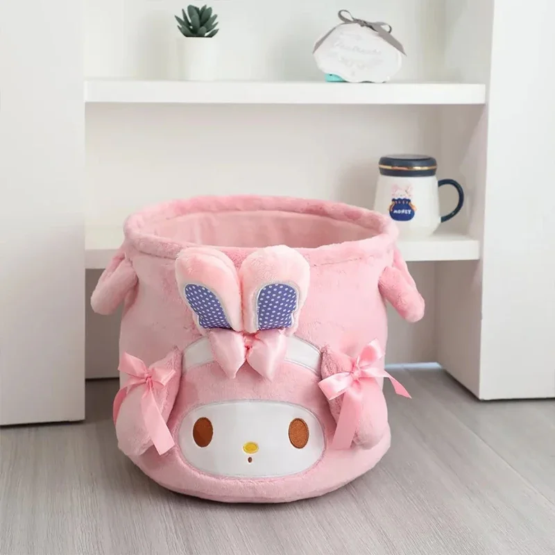 

Sweet My Melody Storage Bucket Kawaii Sanrio Anime Desktop Snack Organizer Girl Heart Cartoon Cute Toy Storage Basket Kid Gift