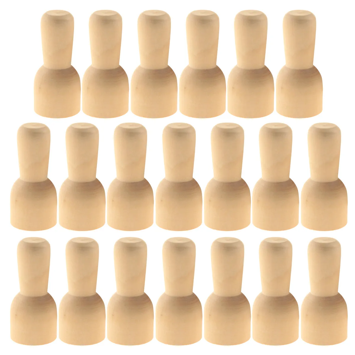 20Pcs DIY Wooden Puppet Unfinished Craft Set Educational Drawing Ornaments for Kids School Art Home Decor DIY Unfinished