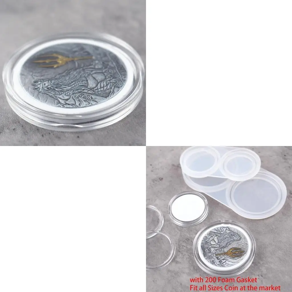 

9HJK DIY COIN HESSE ROX CASTING CASTING LOWER Держатель эпоксидный силиконовая форма для монет