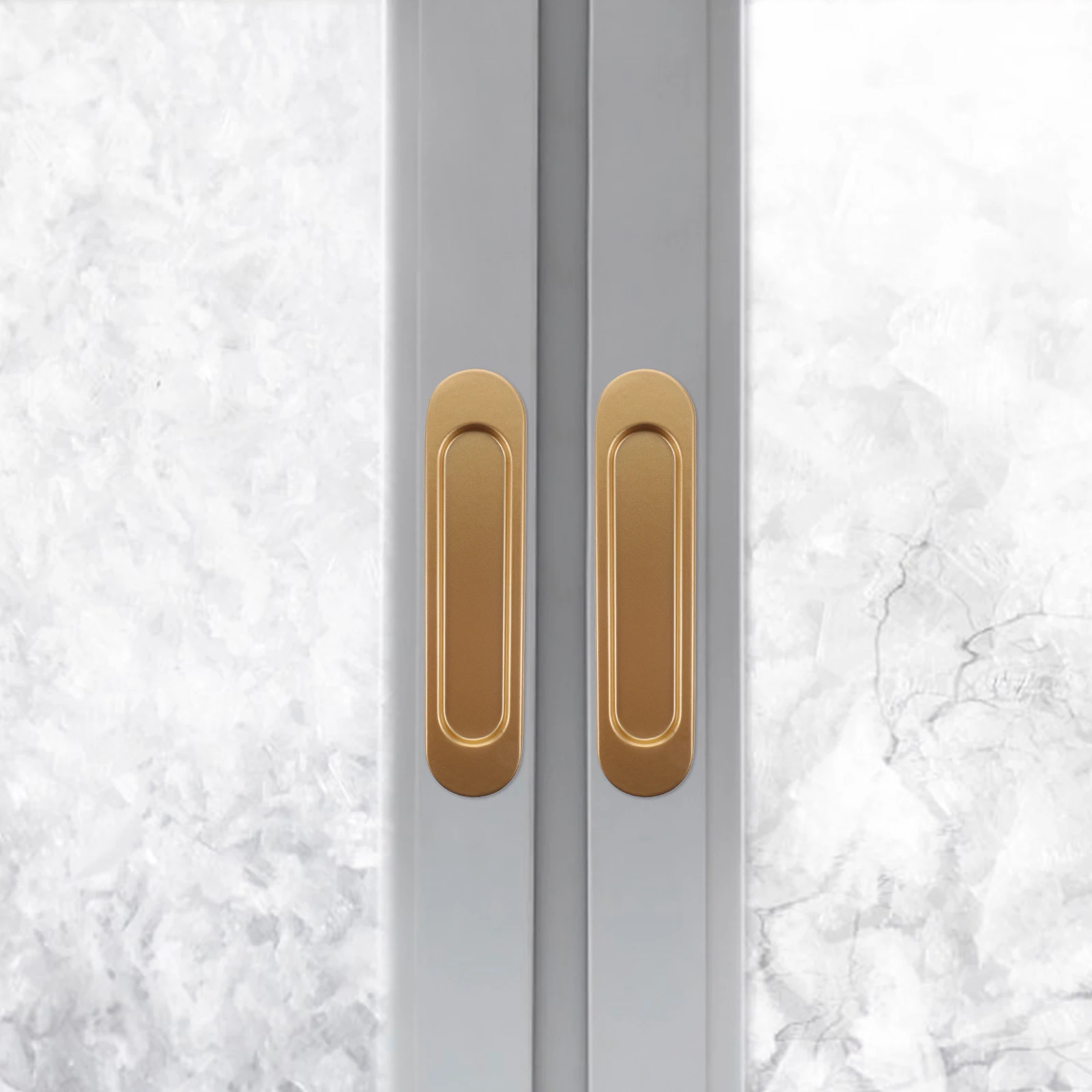 

Barn Hole-free Handle Sliding Door Closet Dressing Table Commercial Pull Oval Pulls Doors