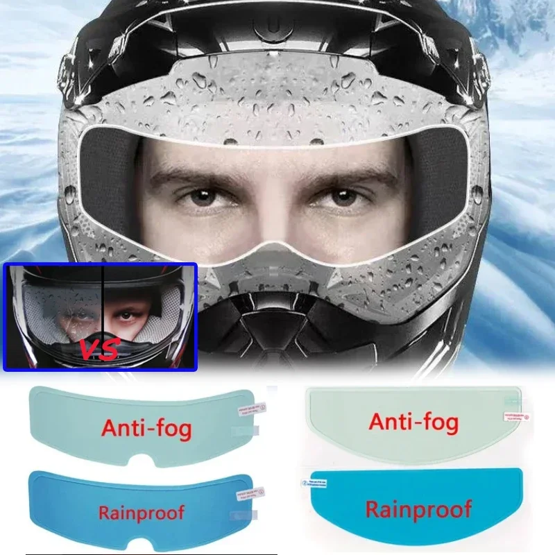 

1/4pcs Motorcycle Helmet Transparent Anti-fog Rain Film High-definition Helmet Lens Durable Nano-coating Stickers Parts
