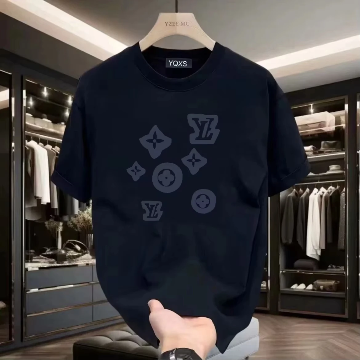 

LV "EKFG" Summer Letter High Quality Printed T-shirt Oversized Couple T-shirt Men/women Short Sleeve T-shirt