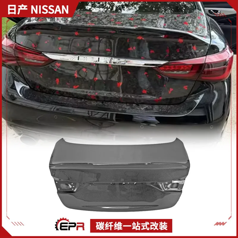 

Спойлер-«утиный хвост» в стиле PSM из карбона для Infiniti Q50 2016-2020, интегрированный в крышку багажника
