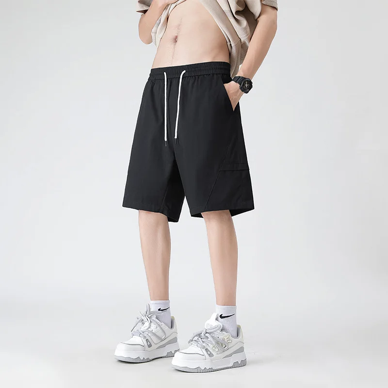 New Summer Men'S Thin Casual Loose 5-Point Pants For Young Students Fashionable And Versatile Outdoor Sports Beach Shorts