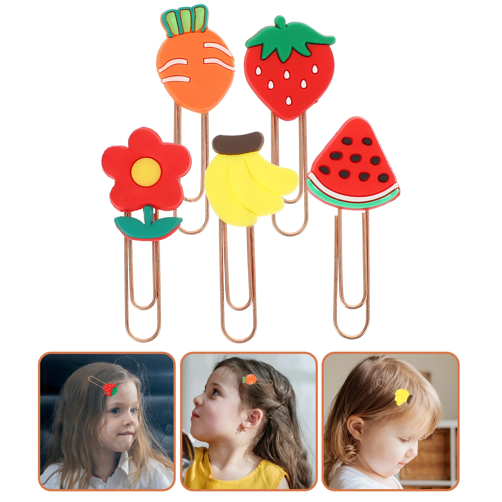 20 قطعة مشبك ورق ديكور ملون إبداعي متعدد الاستخدام لمشابك ملفات جميلة للمكتب والمدرسة