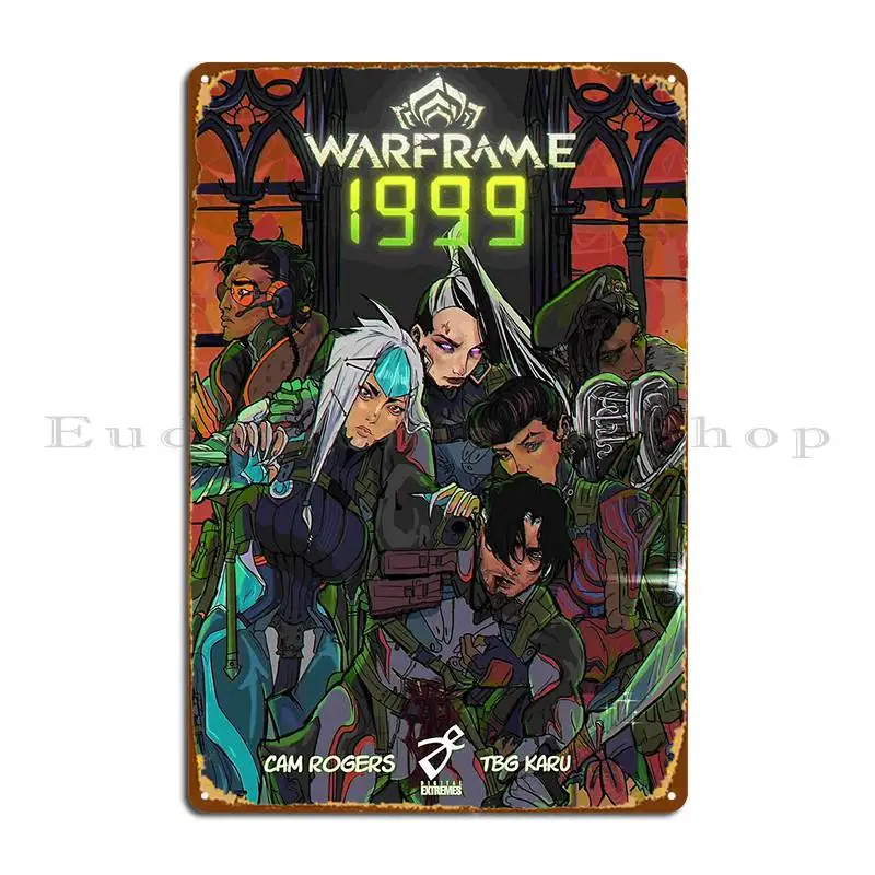 Warframe 1999, комиксы, металлические таблички с вывесками, украшение для гаража, индивидуальный клуб, ретро, индивидуальный жестяной знак, плакат