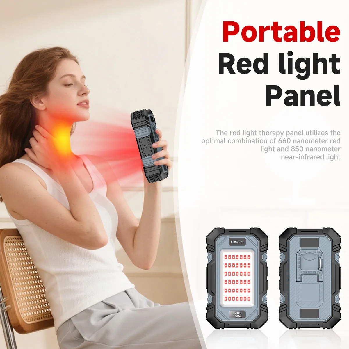 

Миниатюрная портативная лампа для LED-терапии красным светом, инфракрасная косметическая лампа для путешествий, уличная терапевтическая лампа, лампа-массив для горячих компрессов