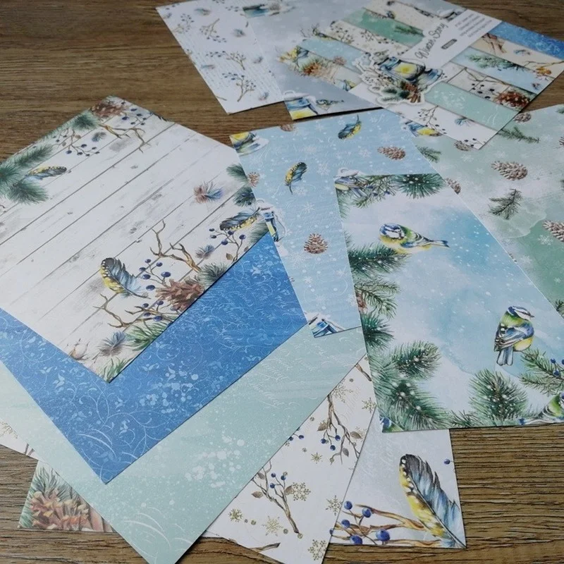 Winter Story Patterned Paper Scrapbooking  Pack Handmade Craft   Background Pad Single-side Printed