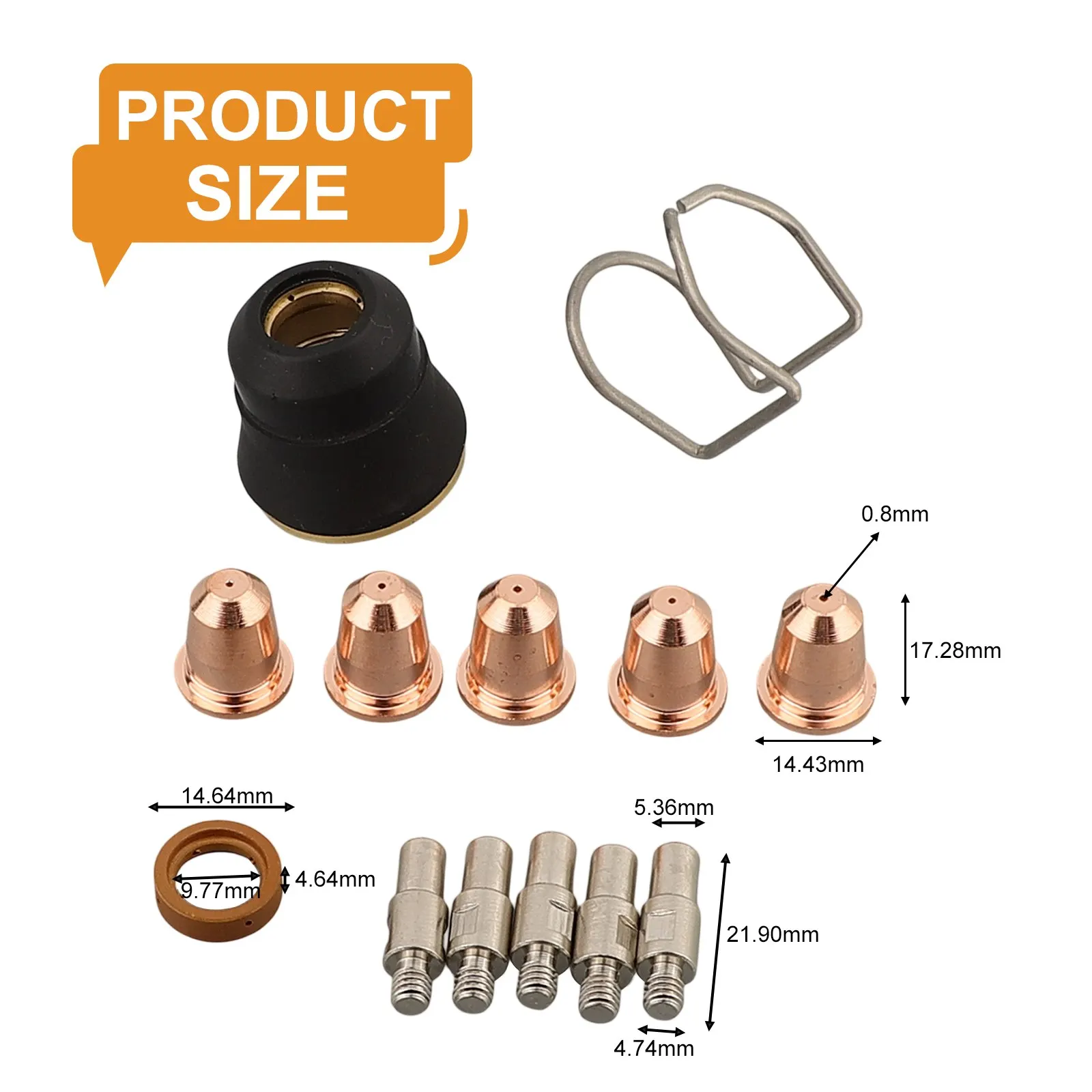 S25 S45 Taglio Al Plasma Torcia di Consumo PR0110 Elettrodo PD0116-08 Punte Kit 13 pz Elettrodi Al Plasma di Alta Qualità Strumento di Saldatura