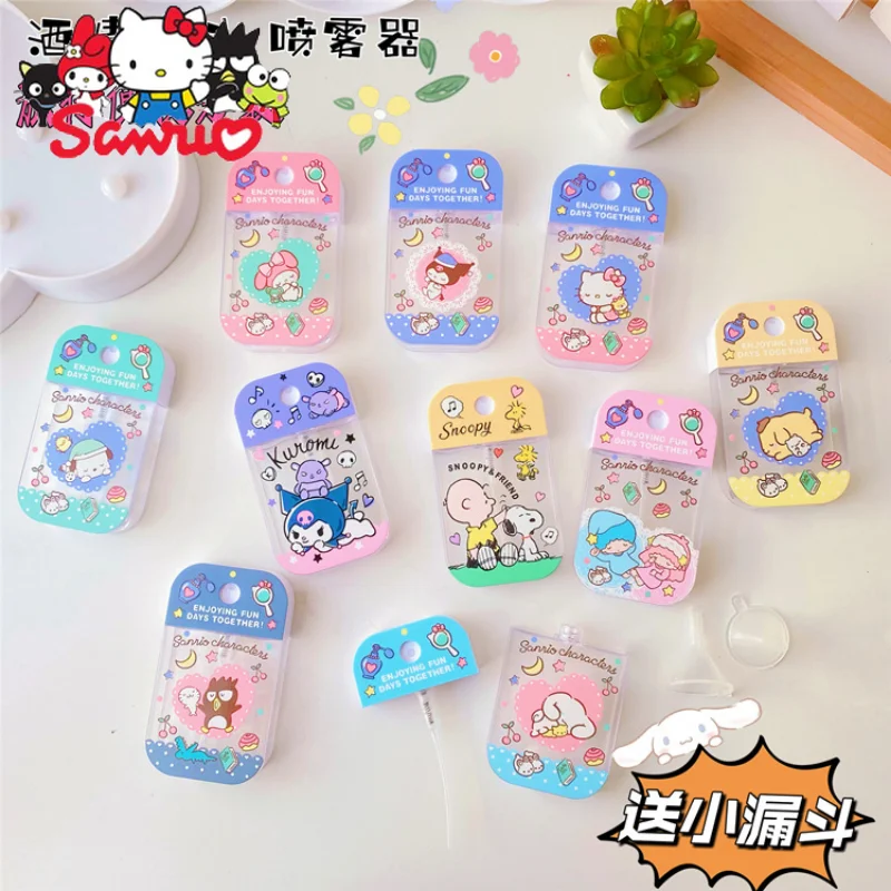 Sanrio Melody Kuromi Hello Kitty Cinnamoroll Pochacco Alcohol Perfume Travel Dispensing Bottle Ultrafine Mist Sprayer Bottle