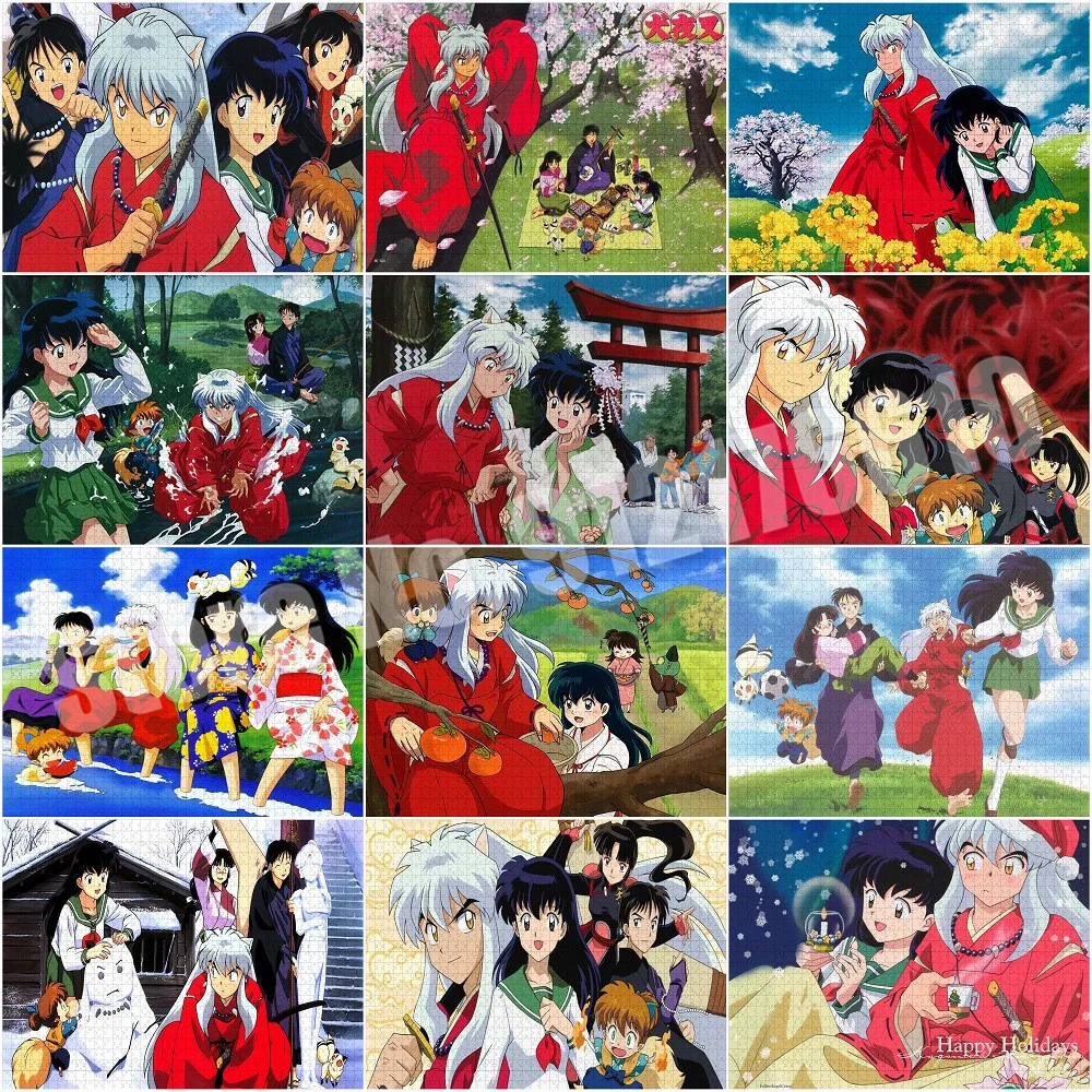 

Inuyasha 1000 Pieces Paper Jigsaw Puzzles Educational Intellectual Puzzles for Adults Decompressing Diy Puzzle Game Toys Gifts