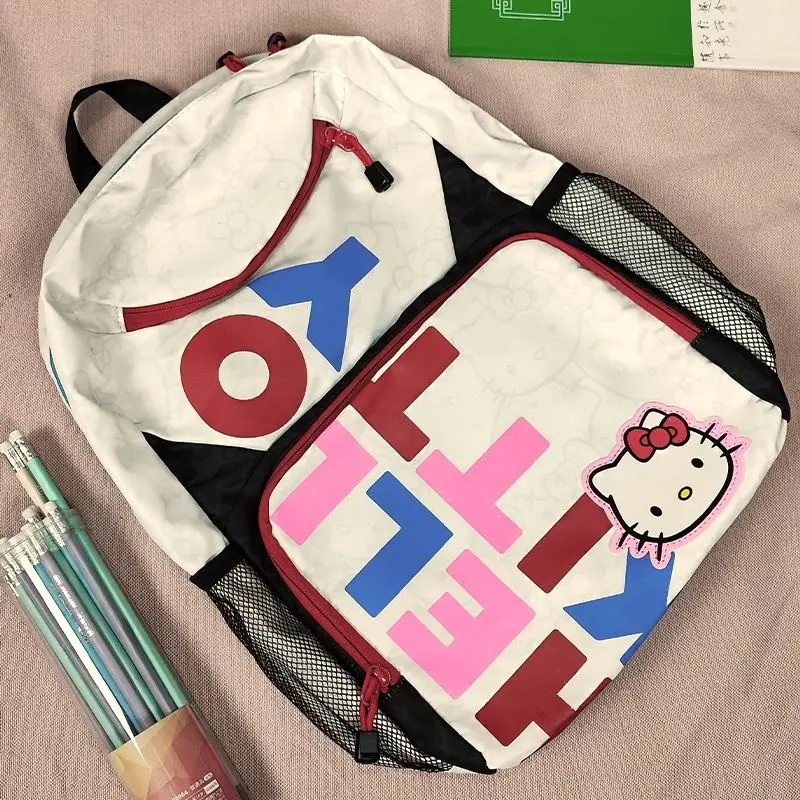 

Sanrio Backpack for Student Cute Large Capacity School Bag Portable Luxury Designer Girl's Bag Fwaterproof Lightweight Portable