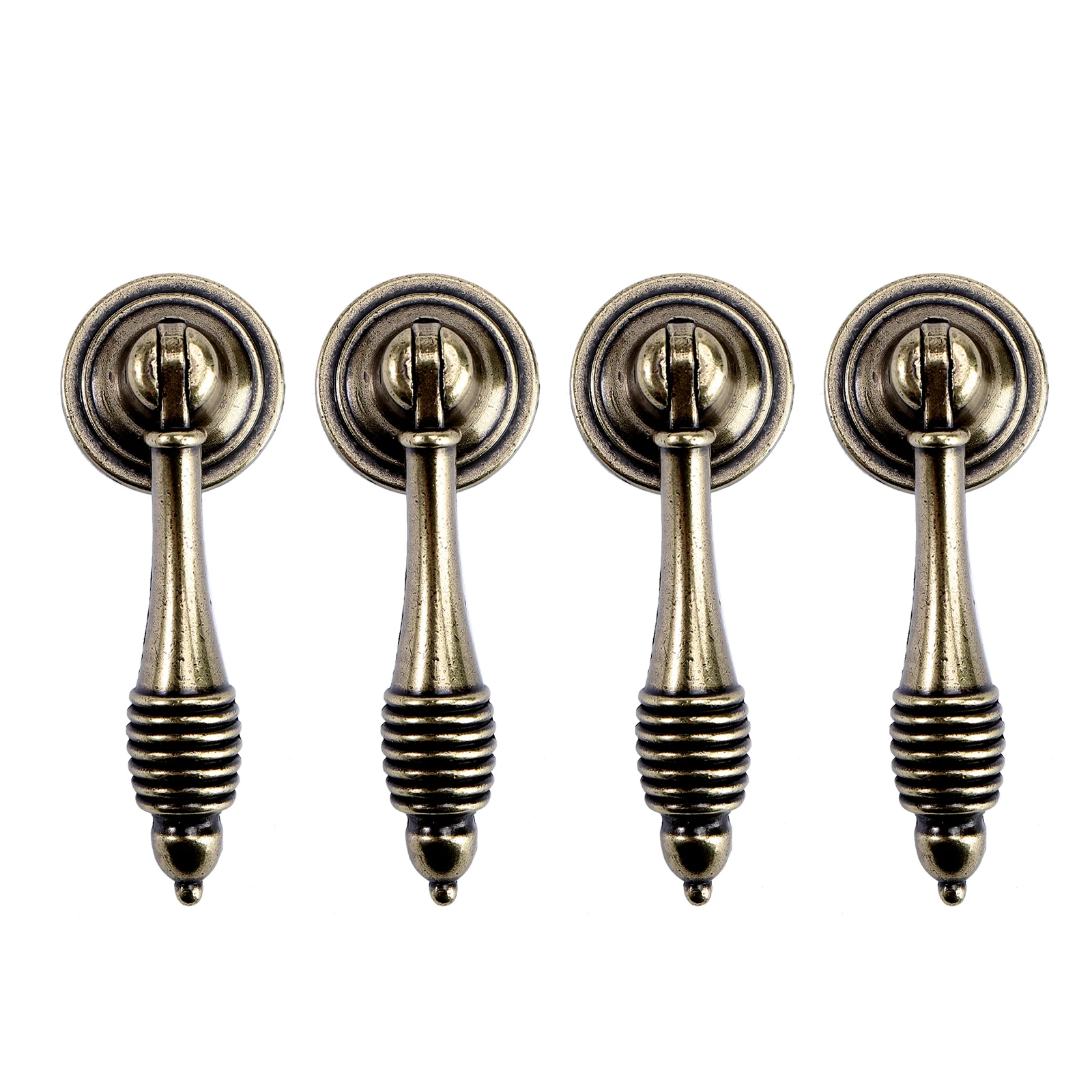 

4Pcs Wardrobe Pull H Round Knob Decorative Furniture Accessory Zinc Alloy Smooth Edge Stylish Cabinet Hardware