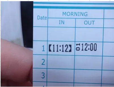 آلة تثقيب الوقت مع معدات ساعة الحضور بالبطاقة الحرارية