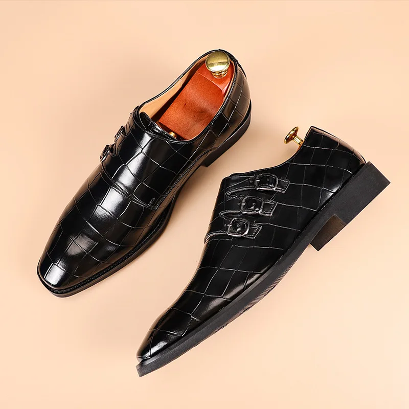 Fashion Italian Crocodile Shoes Formal Wedding Shoes Men Elegant Shoes For Men Designer Zapatos De Vestir De Hombre Ayakkabı