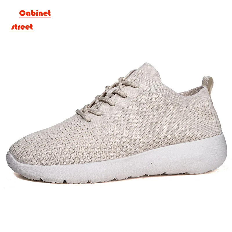 

Plus Size Summer Breathable Mesh Running Shoes for Men Men's Thick Soled Flying Woven Sneakers Not Boring Feet Men's Shoes