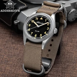 ADDIESDIVE New Retro Watch For Men 36mm Domed Bubble Glass AD2079 AR Coated 100m Waterproof Luminous Sport Leisure Wristwatch