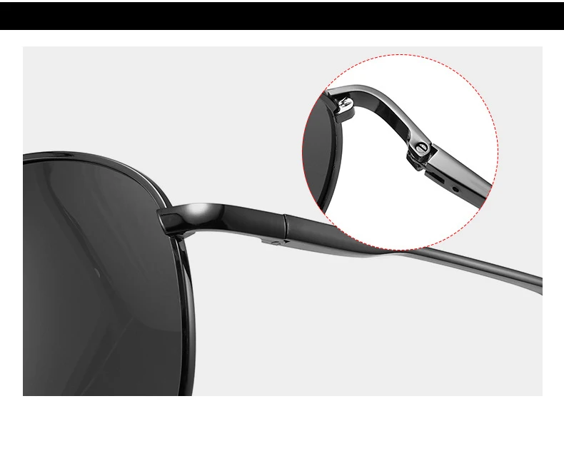 CRIXALIS Modische Piloten-Polarisierte Sonnenbrille für Damen Blendschutz Outdoor-Sport Fahrsonnenbrille für Herren Verspiegelte Anglerbrille UV400-Schutz – Detail 4