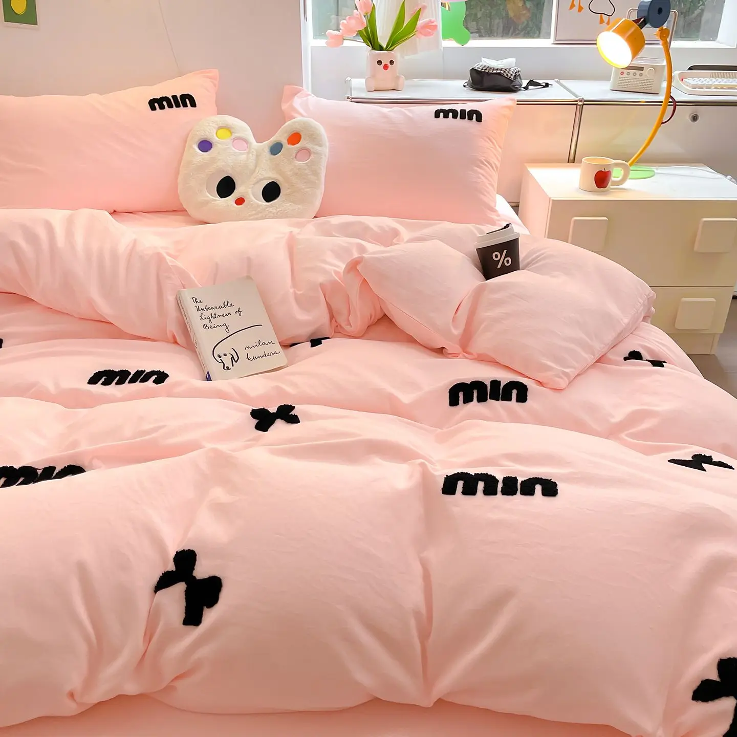 2026 New Korean Ins Bedding Set, Soft Skin-friendly Cover Set Lovely Animal, Single Queen King Size for Bedroom Dormitory Decor
