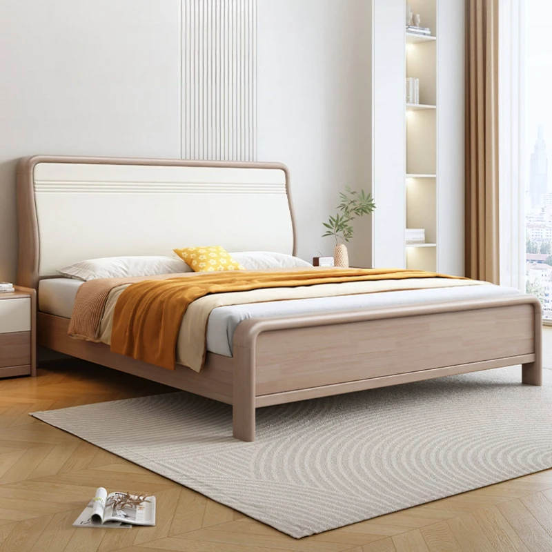 

Nordic wood bed base & frame High load-bearing capacity double bed hotel luxury 180x200 mobili per la casa saldi home furniture