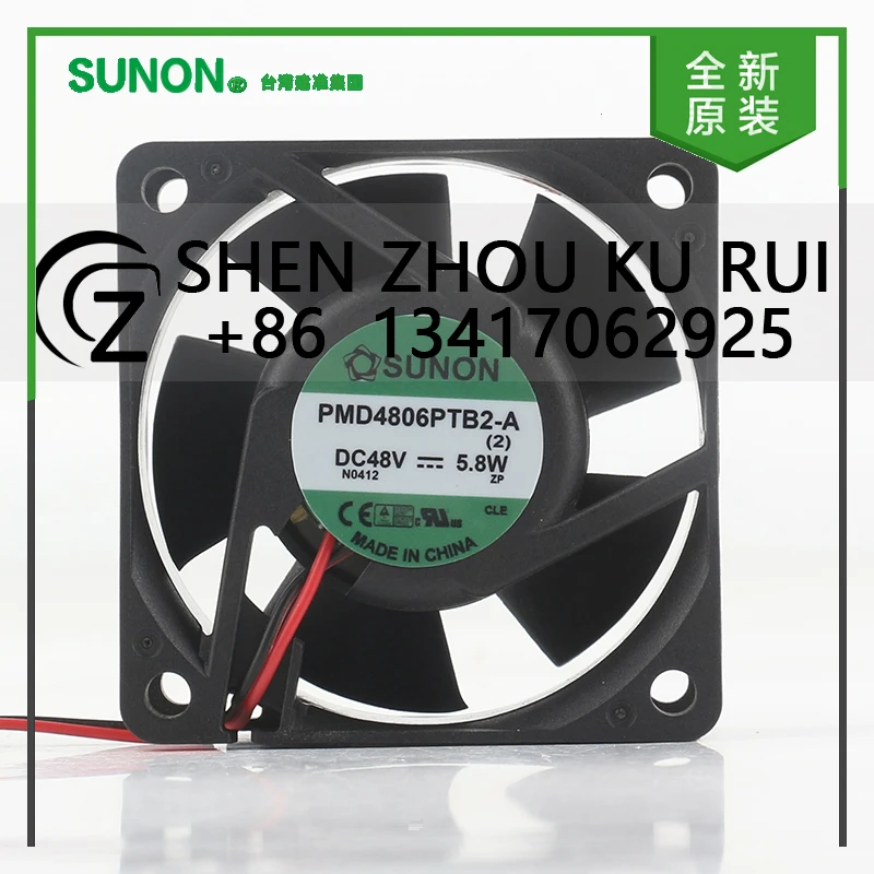 

Original Sunon 5V 12V 24V DC 48V 5.8W AC EC 6025 60x60x25mm 6CM Communication Station Server 2-wire PMD4806PTB2-A(2) Cooling Fan