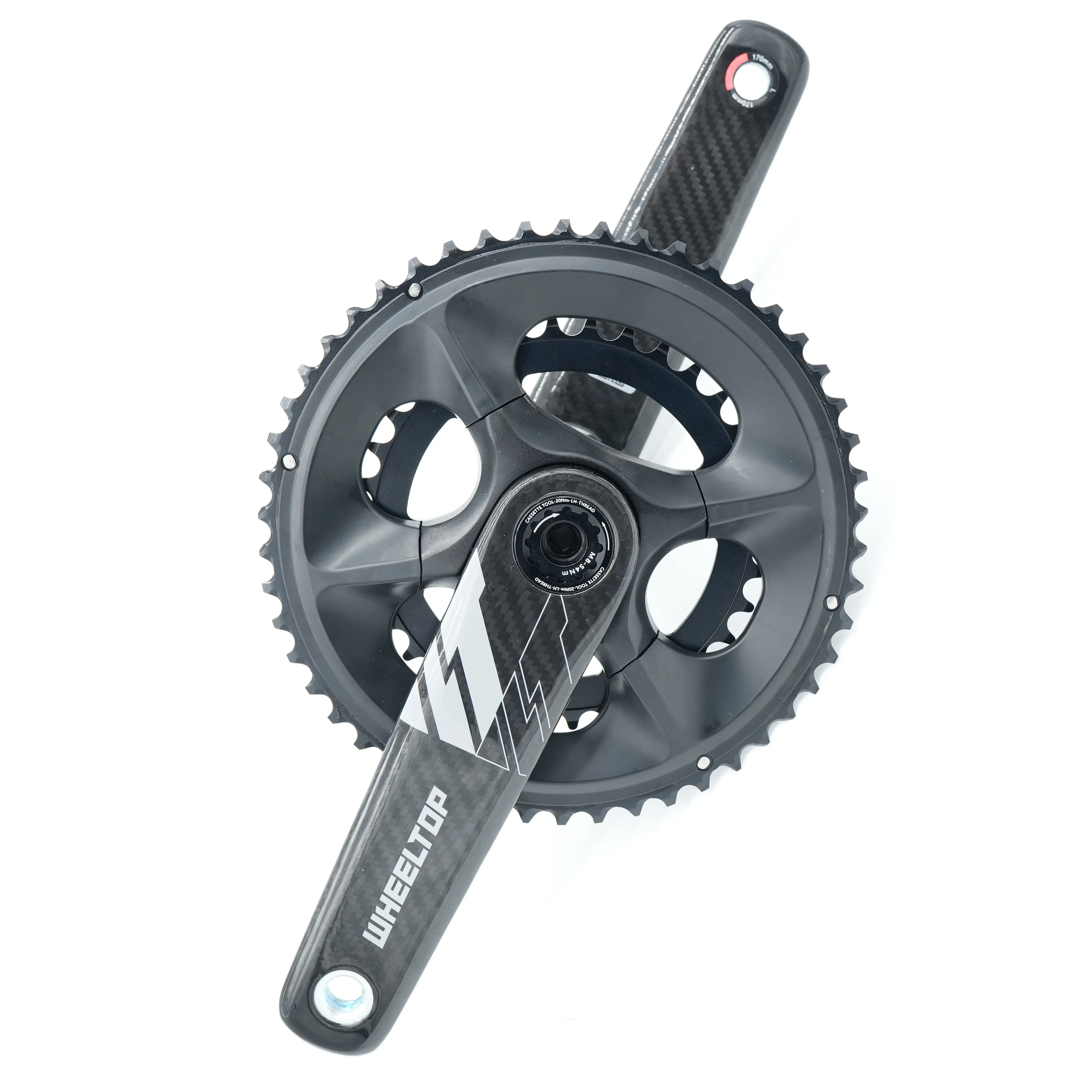 WheelTop Carbon Crankset 162.5-175mm 50/34T 52/36T New Bicycle Parts For MTB And Road Bike Dul-chainrings Speed Change Gear