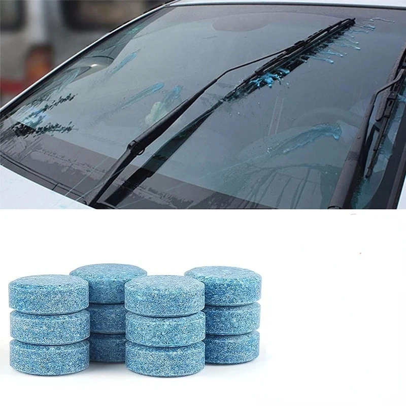 Solid Cleaner Car Windscreen Wiper, Comprimidos efervescentes, Limpeza De Vidro Do Toalete, Acessórios Do Carro, 5 Pcs, 30 Pcs, 50 Pcs, 100 Pcs,