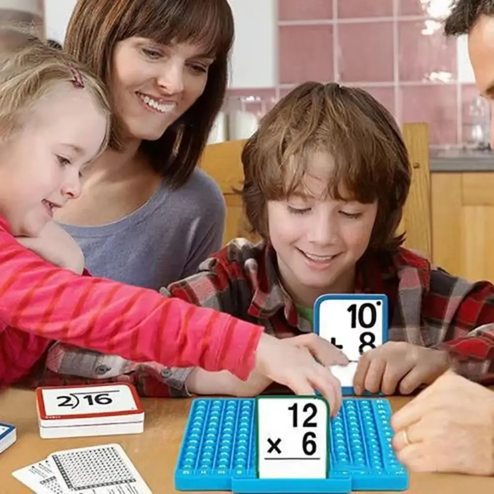 Math Manipulatives Multiplication Flash Cards Game Blocks IQ Game Math Board Fidget Toy Portable Early Educational