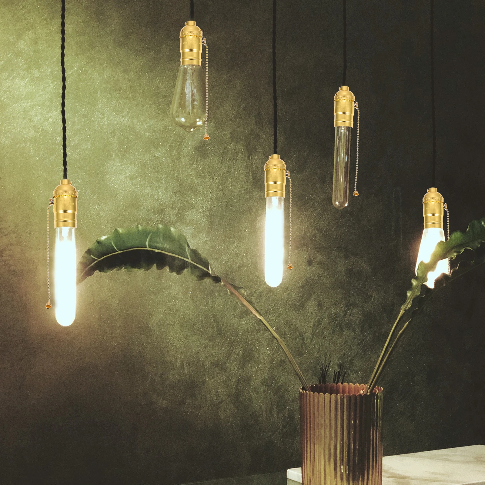 

Retro E27 Lamp Holder Aluminum Light Socket Pull Chain Switch Vintage Bulb Adapter For Pendant Lighting Decor Fixture