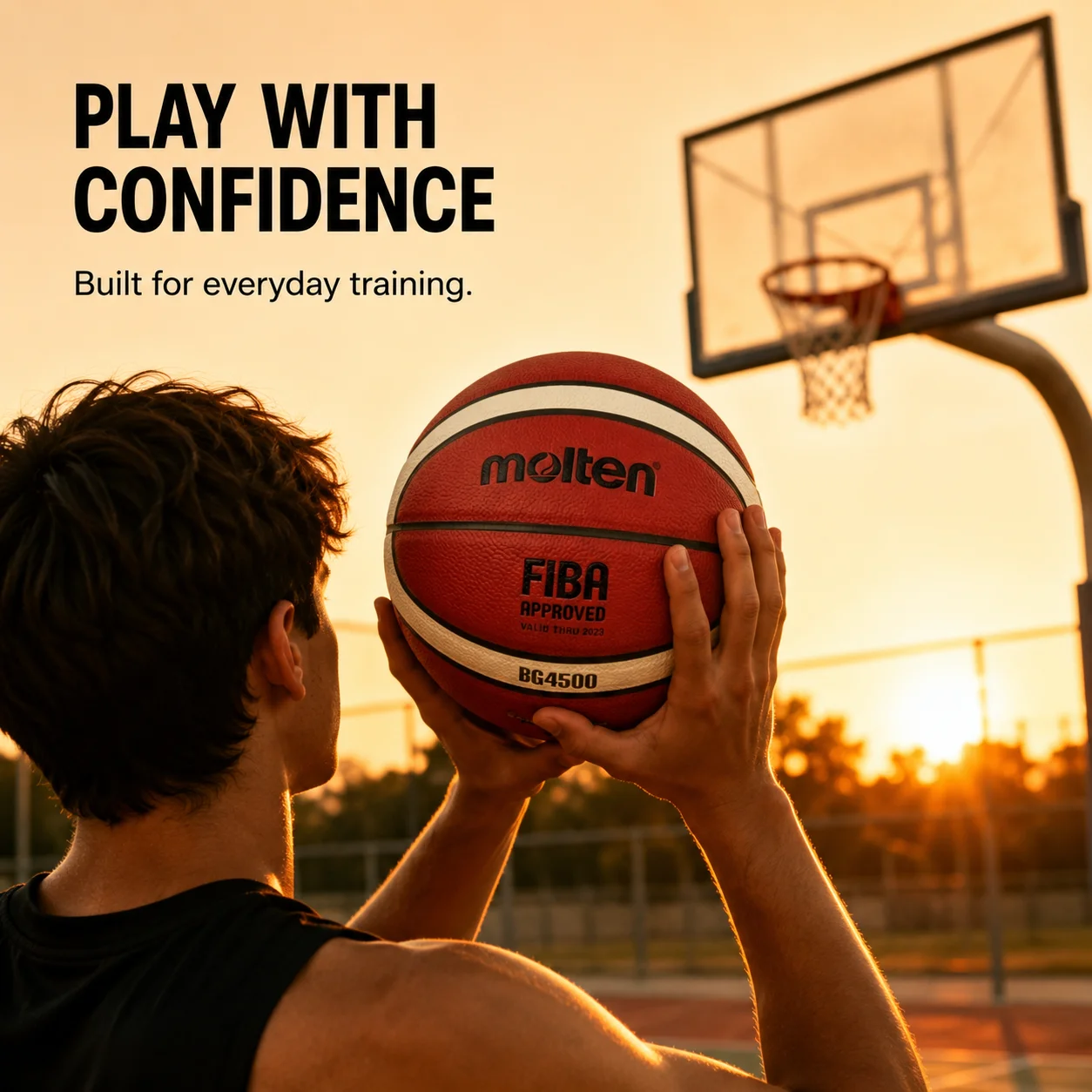 Molten BG4500 Basketball - Size 7 - Indoor and Outdoor Training Ball - Durable and Gripping Basketball