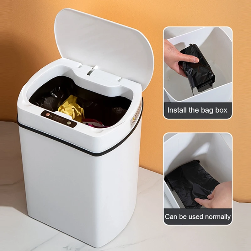 Smart Trash Can For Kitchen House Smart Home Dustbin Wastebasket Bathroom Automatic Sensor Trash Can Garbage