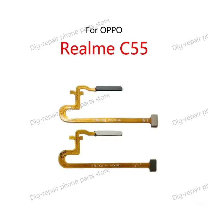 For OPPO Realme C55 Home Button Fingerprint Scanner Touch ID Menu Return Sensor Flex Cable