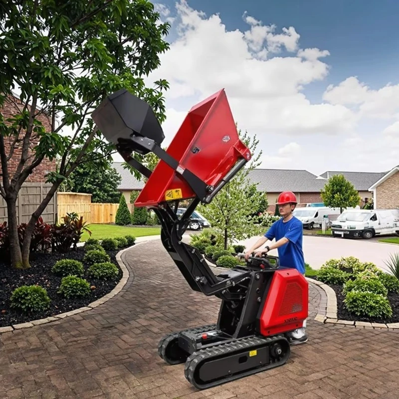 

Mini Site Dumper Hydraulic Power Wheel Loader Compact Self Loading Construction Dump Truck