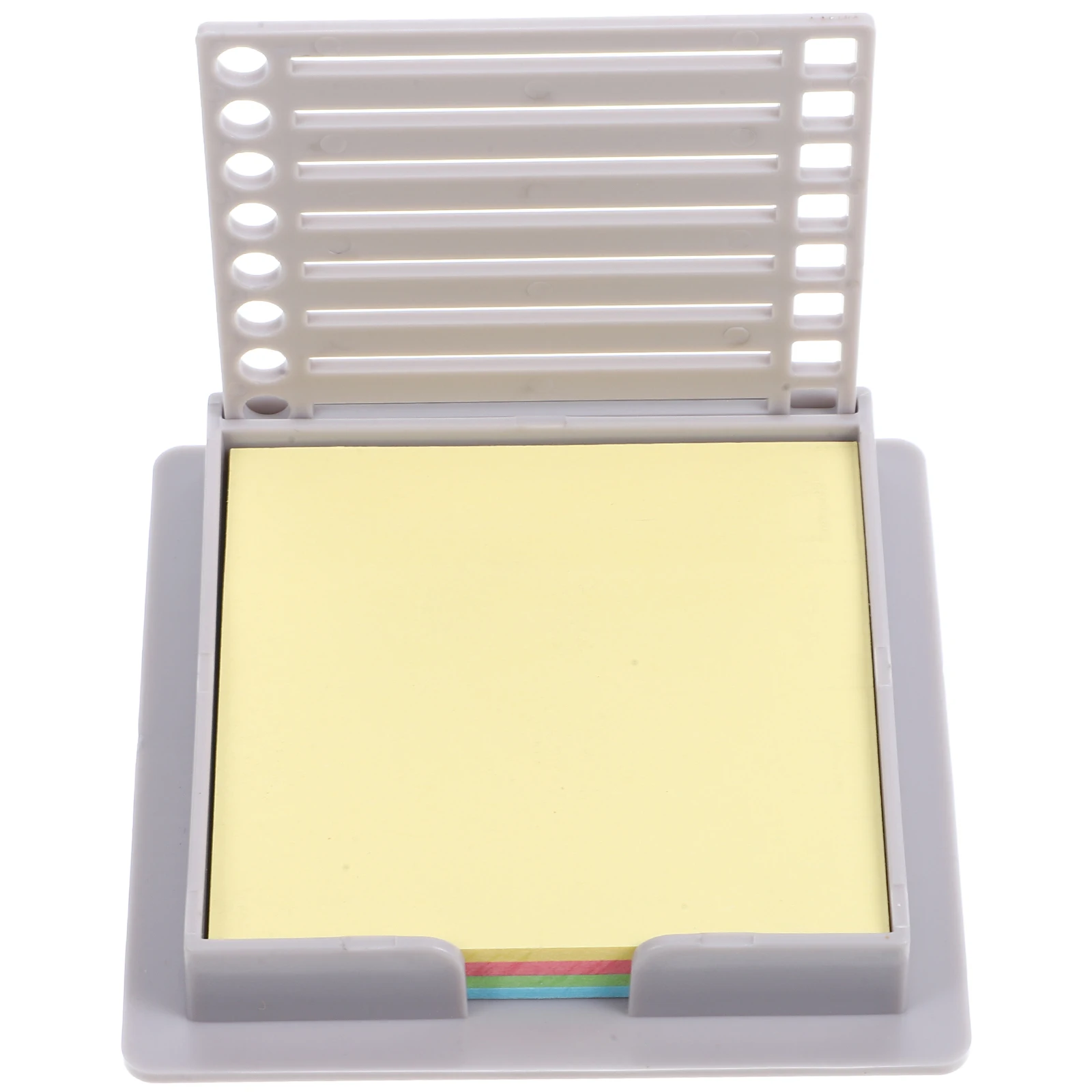 

Note Pad Storage Box Light Grey ABS Material Desk Organizer Memo Case Holder Card Dispenser Notebook Student Teacher Office