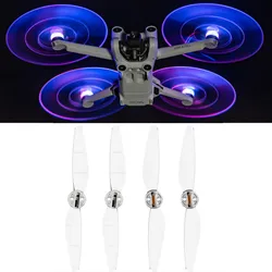 2 pairs Propellers LED Flash Propellers Low Noise Blade props For DJI mini 3pro drone accessories