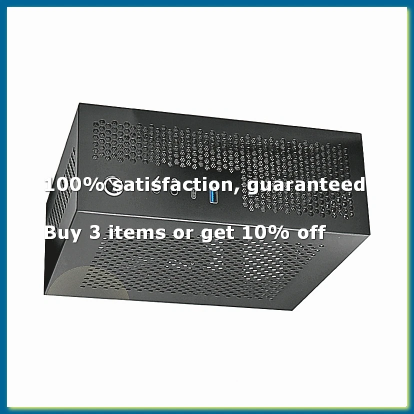 A09 HTPC Computer Case Mini ITX Gaming PC Chassis Desktop Chassis USB3.0 Type-C Computer Case Home Computer Case Black-DTB3