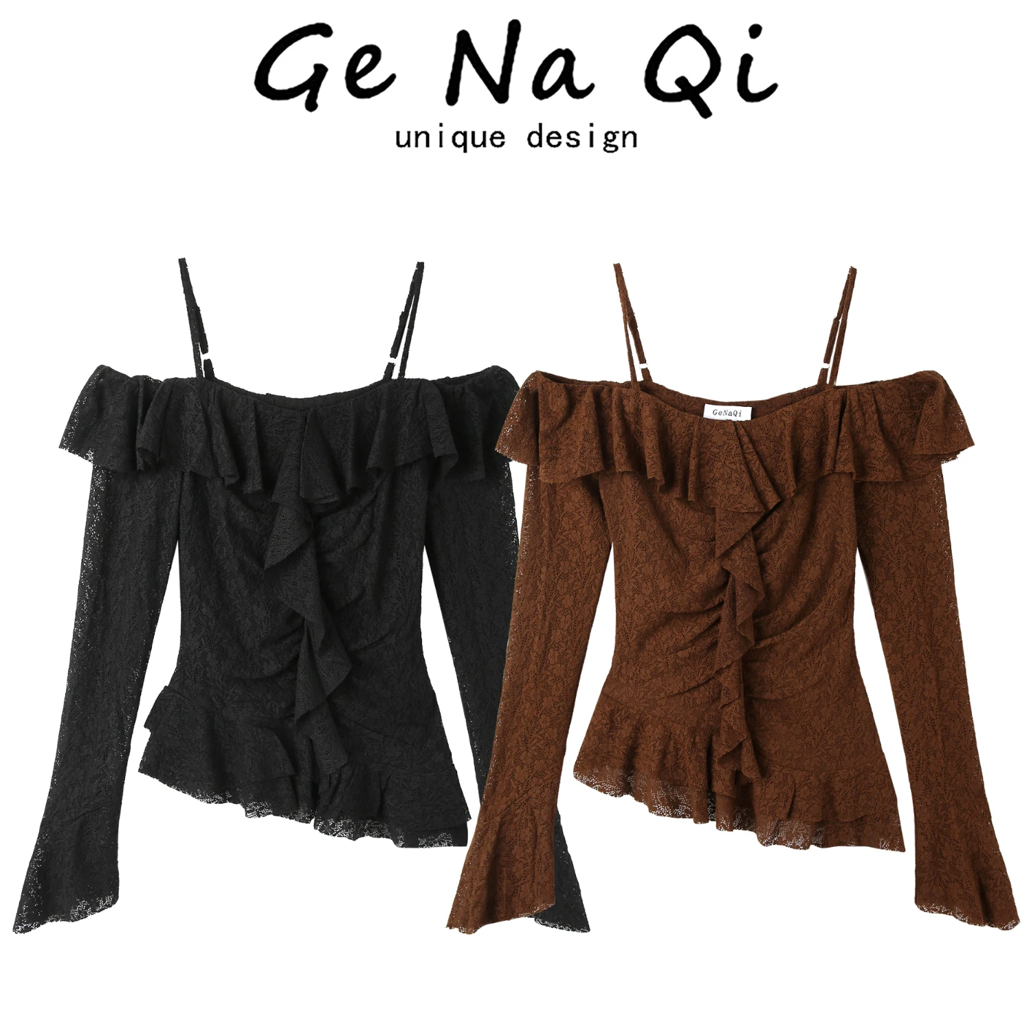 

Ele красивая повседневная футболка с объемными плечами, женская мода, весна-осень, новинка Sle Bell Sve, утягивающий длинный топ све