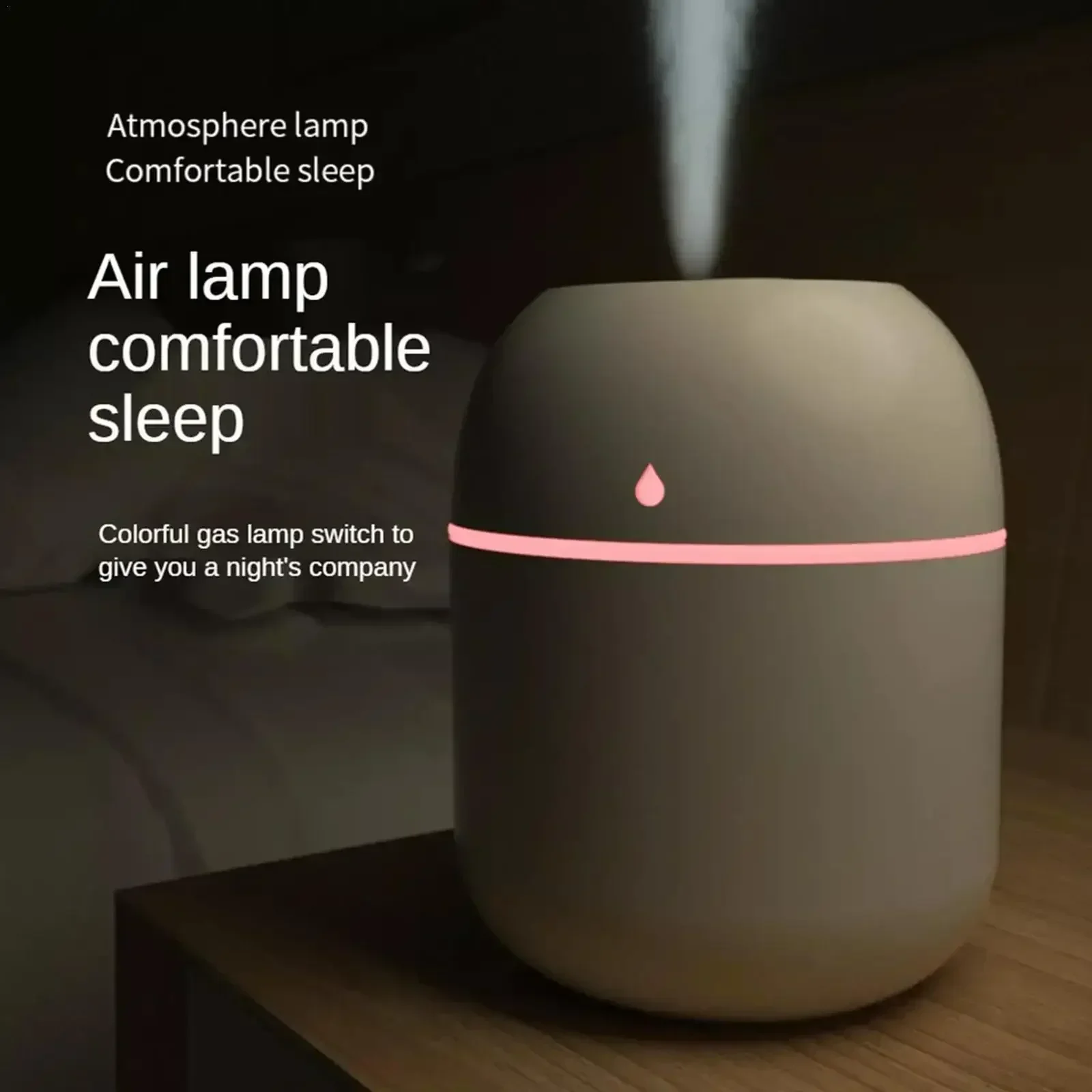 Portable Humidifier 220ml/330ml White USB Desktop Indoor Air Atomization Humidifier Household Mute Large Spray Humidifier