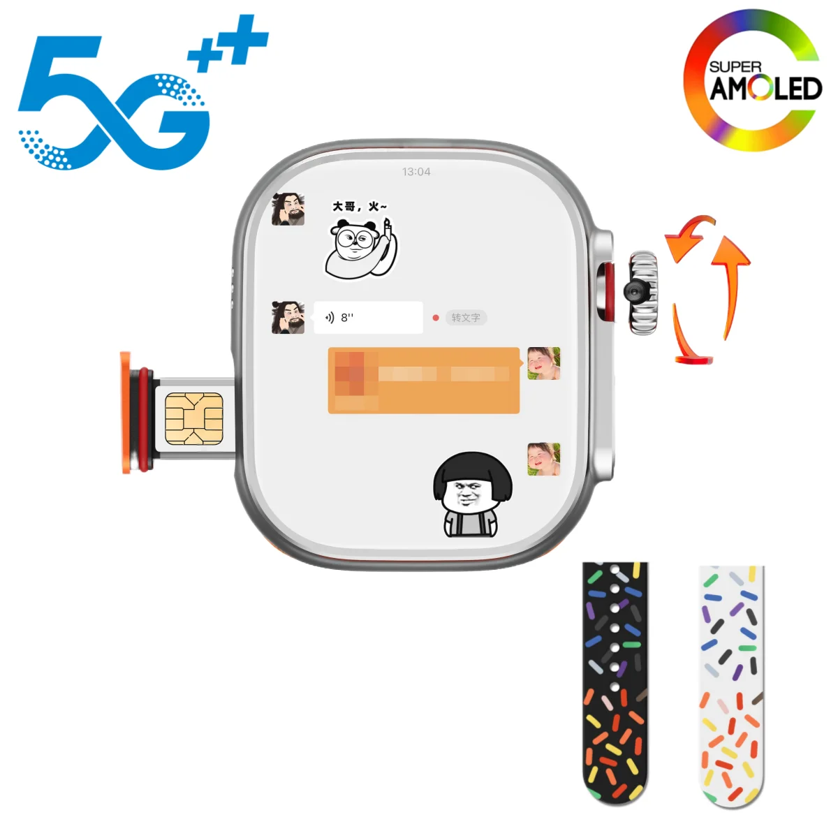 CDS9 S9 Ultra Smart Watch 4G/5G Network SIM Card Android System 180° Camera WIFI GPS Smartwatch Men 8GB+128GB 2.2
