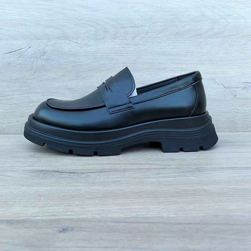 

Высококачественные мужские кожаные брюки ручной работы, удобные повседневные лоферы без шнуровки, яркая кожа, модный круглый носок