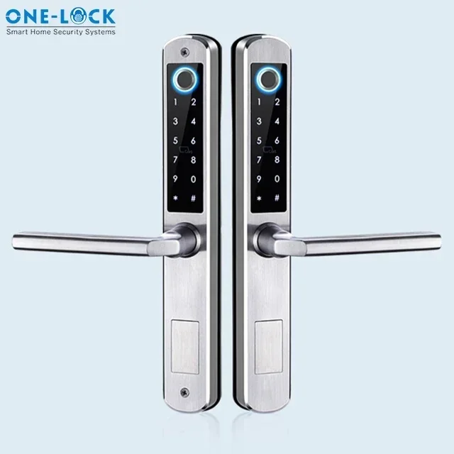 Ip68 Waterproof Wifi Digital Ttlock App Double Side Fingerprint Smart Lock For Aluminium Doors