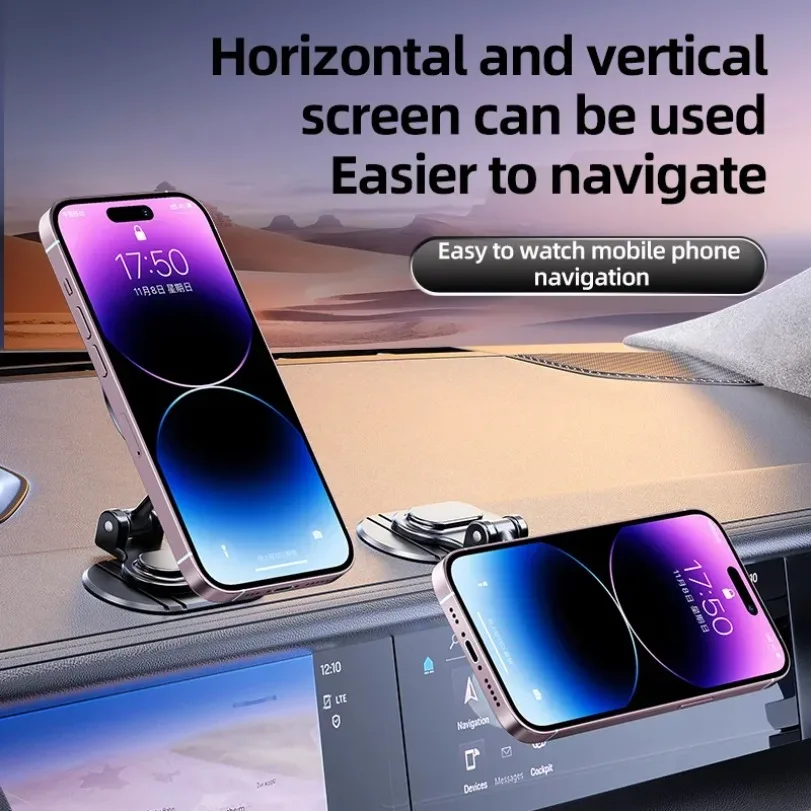 Supporto magnetico per telefono per auto con rotazione 720 Supporto magnetico per cellulare per iPhone 17 16 15 14 13 12 Pro Max Samsung Xiaomi Mount