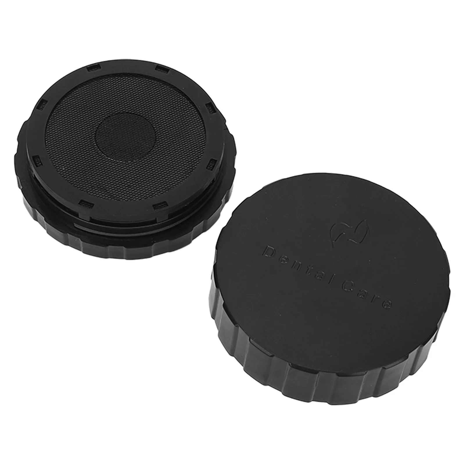 Black Dental Veneer Box Denture Veneer Processing Box Round Shape Reusable Black Denture Storage Box with Spare Pad