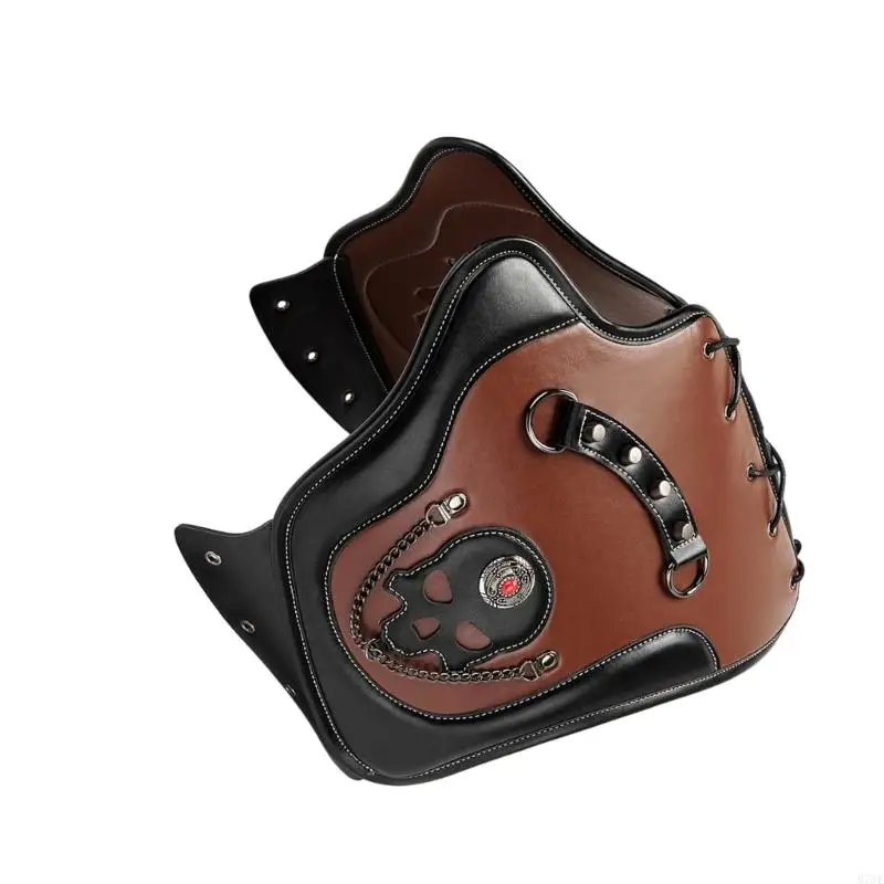 M76E Universal Auspuff Hitzeschutz PU Leder Seite Sättel Hitzeschild Deflektor Einfach Zu Installieren – Detail 3