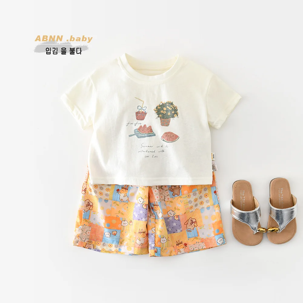 2026 Summer New Baby Short Sleeve T Shirts Cute Boys Girls Cartoon Print Tee Children Loose Casual T Shirts Toddler Tops