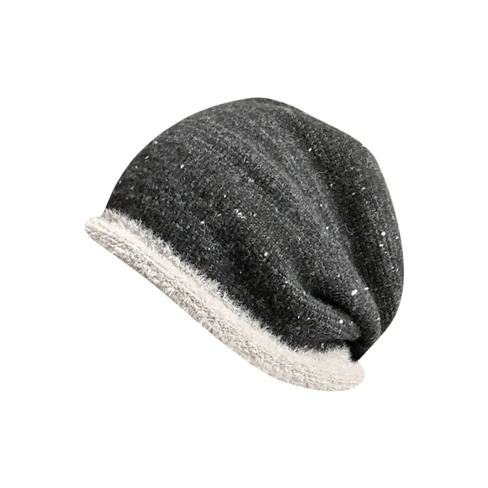 

Trendy Korean Style Knitted Hat Versatile Thickened Flattering Cap Comfortable Fit Plus Size Hat Autumn Winter