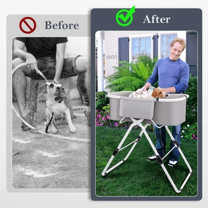 Portable Pet Bathtub Foldable Elevated Small Medium Dog Bath Tubs for Bathing Shower Grooming Dog Washing Pool for mascotas