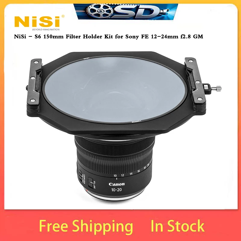 NiSi S6 150mm Square Filter Holder Kit Professional Photography Bracket for Sony FE 12‑24mm f2.8 GM Wide Angle Lens