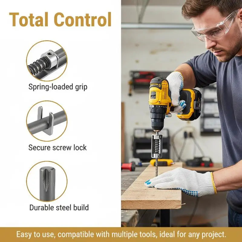 Carbon Steel Hinge Drill Bit With Positioning Spring Hex: Wrench Woodworking Cabinet Door Installation